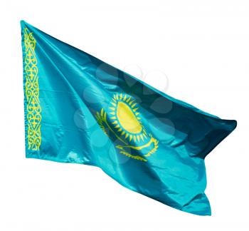 Kazakhstan flag on a white background