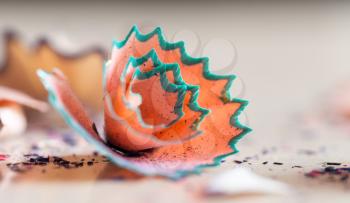 debris from a pencil. macro