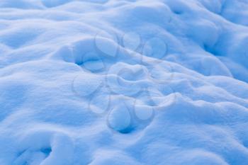 blue snow in the morning as a background
