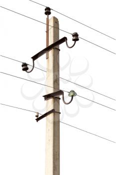 power poles on a white background
