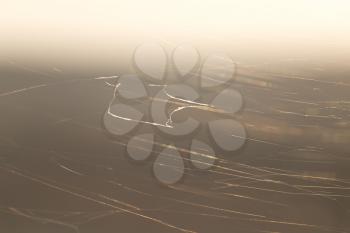 spider web at sunset as background