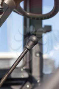 lever near the steering wheel on the tractor