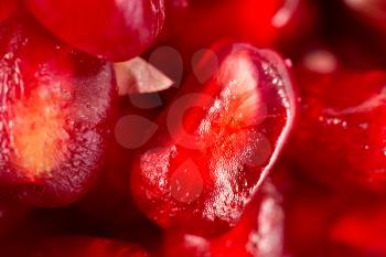 Pomegranate as a background. macro