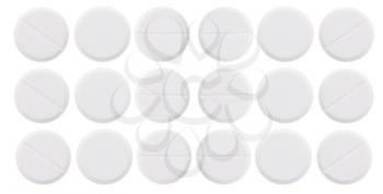 Medical pills isolated on a white background