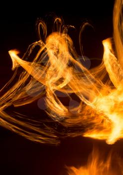 Abstract background of flame on fire show .