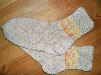Hand knitted female socks