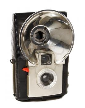 Vintage camera, isolated on white