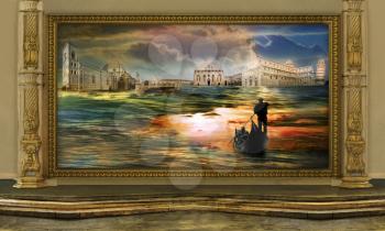 Painting in the museum of surrealism