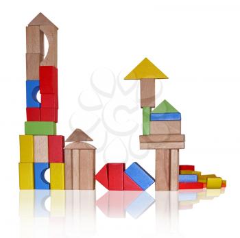 Wooden blocks for play