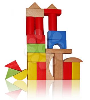 Colorful wooden toy blocks - Montessori method