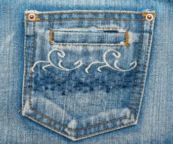 Royalty Free Photo of a Jeans Pocket