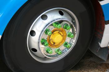 Royalty Free Photo of a Bus Wheel