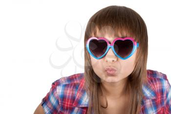 Royalty Free Photo of a Girl in Sunglasses