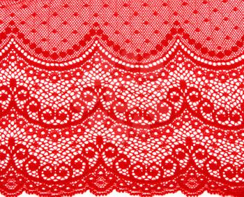 Royalty Free Photo of Decorative Red Lace