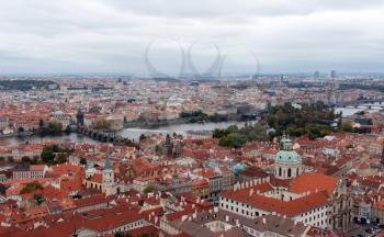 Royalty Free Photo of an Aerial View of Prague