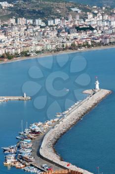 Royalty Free Photo of an Aerial of Alanya, Turkey