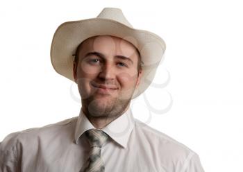 Royalty Free Photo of a Businessman in a Hat