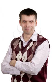 Royalty Free Photo of a Man Wearing a Vest
