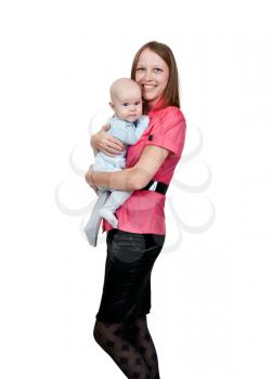 Royalty Free Photo of a Mother Holding Her Baby