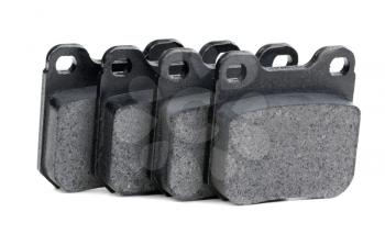 brake pads closeup isolate on white background