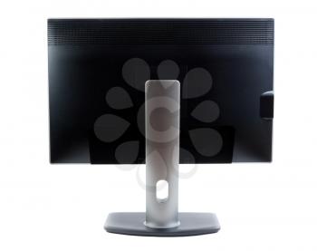 LCD monitor, rear view on a light background