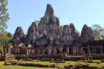 Ancient buddhist khmer temple in Angkor Wat, Cambodia.