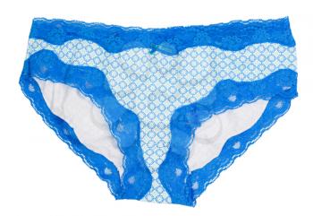 Women panties with floral pattern isolated on a white