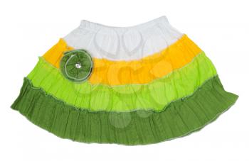 Children's cotton skirt isolated on white