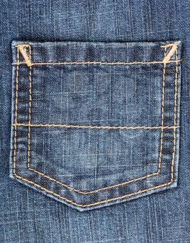 classic jeans pocket close up