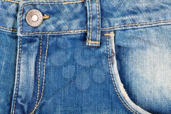 classic jeans, fragment with a button