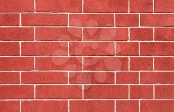 Red brick wall with straight rows