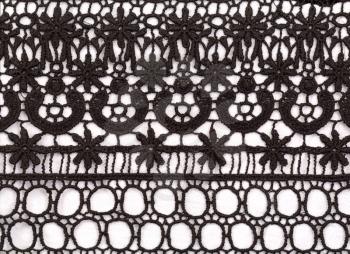 Close-up of a lovely bit of black lace, good for textures and backgrounds