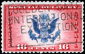 Royalty Free Photo of a 1936 US Stamp of the Great Seal