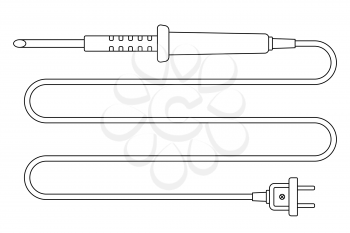 Illustration of the contour electric soldering iron tool
