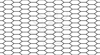 Seamless pattern of the black hexagonal netting
