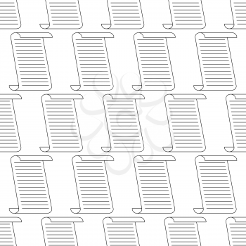 Seamless pattern of the abstract contour paper sheets