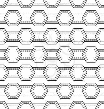Abstract seamless pattern of the hexagon shapes