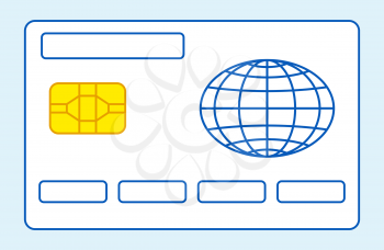 Illustration of the credit card blank design