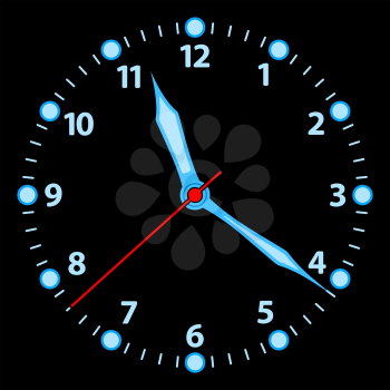 Illustration of the abstract night clock