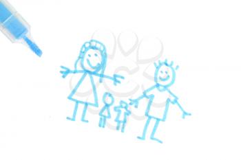 Royalty Free Photo of a Drawing of People