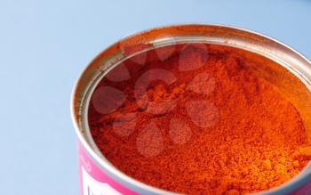 Royalty Free Photo of a Can of Chili Powder