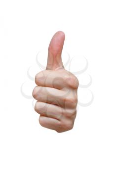 Royalty Free Photo of a Hand Giving a Thumbs Up