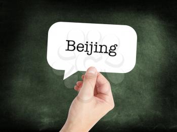 Beijing written on a speechbubble