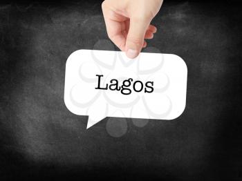 Lagos written on a speechbubble