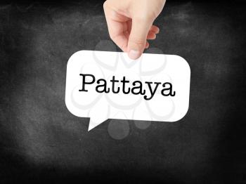 Pattaya written on a speechbubble