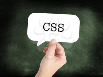 CSS written on a speechbubble