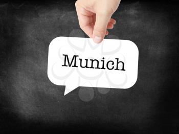 Munich - the city - written on a speechbubble