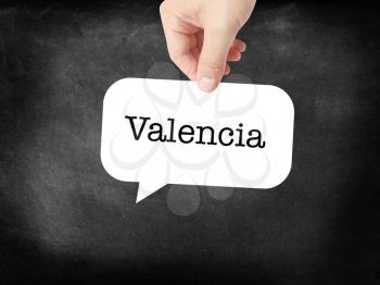 Valencia - the city - written on a speechbubble