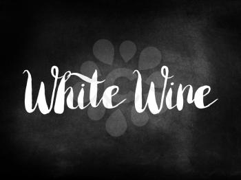 White wine written on a blackboard