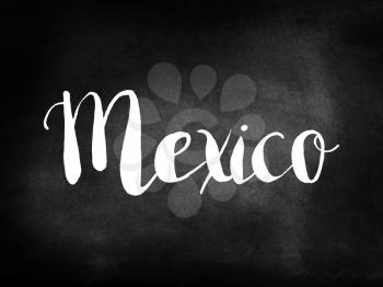 Mexico written on a blackboard